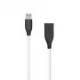 Cable de silicona USB-Lightning, 1 m (blanco)