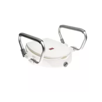 Elevador de inodoro ANTAR AT51205 extensión con asas plegables, 10 cm de altura de asiento, capacidad hasta 180 kg, ancho entre asas 470 mm