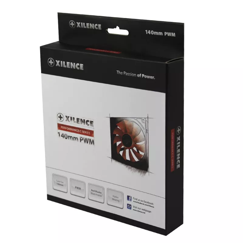 Ventilador para carcasa de PC de 14 cm XILENCE XPF140.R.PWM, 140 mm, control PWM, hasta 700 rpm