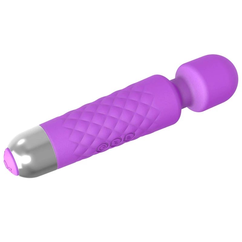 Masajeador de clítoris Erolab Wand-M morado recargable sumergible