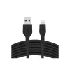 Belkin BOOST CHARGE Flex cable USB-A a Lightning CAA008BT1MBK, 1 m, negro