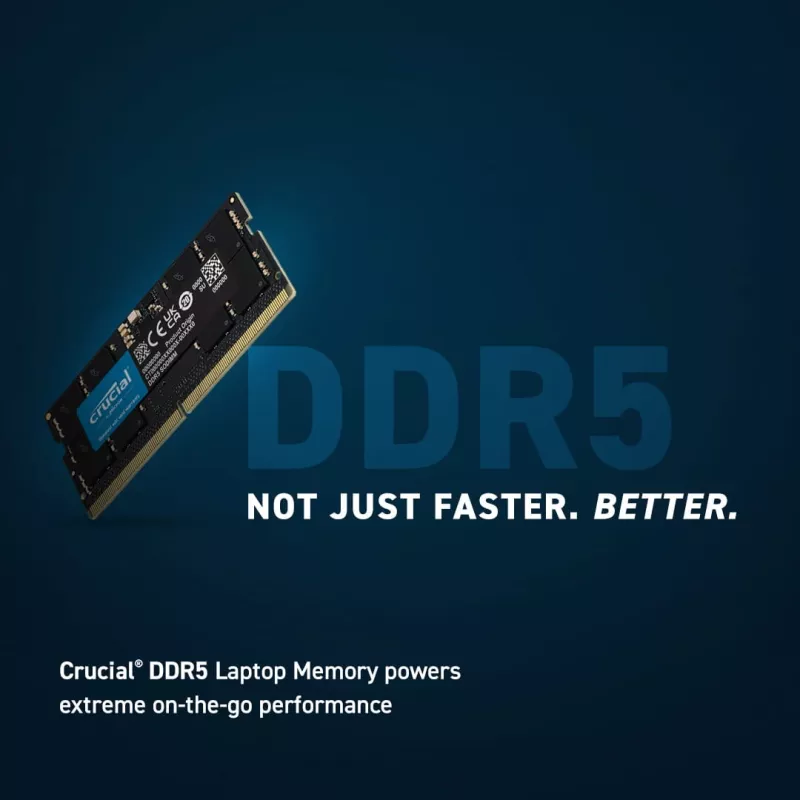 Crucial CT32G56C46S5 SO-DIMM, 1x 32 GB, DDR5, 5600 Mhz, CL46, 1.1v