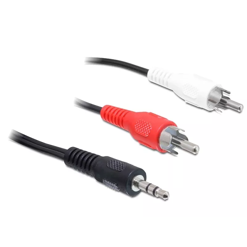 Cable de audio DeLOCK 84000 1,5 m 2xRCA 3,5 mm negro