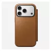 Funda tipo folio Nomad Modern Leather Folio para iPhone 17 Pro, cuero + aluminio, 6,3