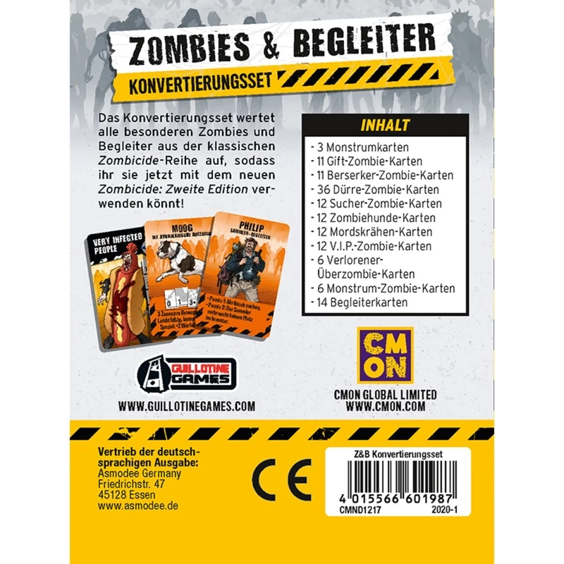 Zombicide 2. Edición - Zombies y acompañantes, set de conversión para juego de mesa
