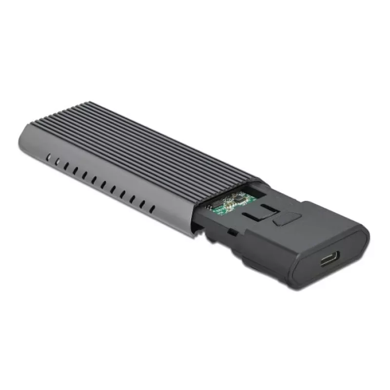 Carcasa externa combo USB Type-C DeLOCK para SSD M.2 NVMe PCIe o SATA - carcasa de almacenamiento - M.2 - tarjeta M.2 NVMe / SATA 10Gb/s - USB 3,2 (Gen 2) (4263