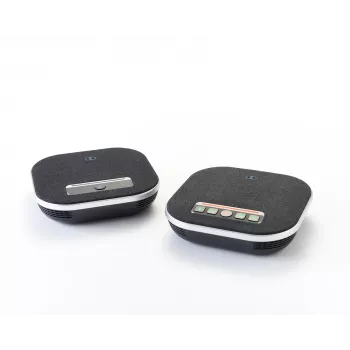 Altavoz de conferencia Boom Collaboration GEMINI con micrófono integrado, Bluetooth y USB, Negro