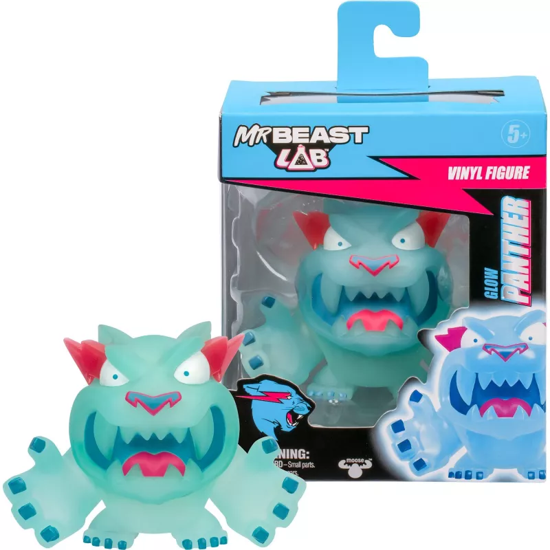 MrBeast Lab Figuras de vinilo – Glow Panther, figura de juego