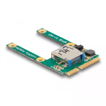DeLOCK Mini PCIe E/S 1 x conector hembra USB 2.0 Type-A Full-Size Half-Size