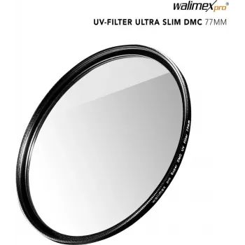 Filtro UV para cámara walimex pro slim Super DMC 77mm – filtro UV protector slim de 77 mm