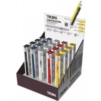 Troika CONSTRUCTION bolígrafo multitarea, expositor de mostrador de 20