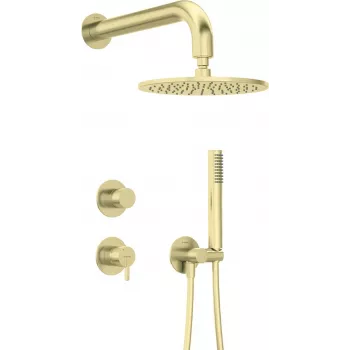 Set de ducha empotrado Deante NQS_R9YK con cabezal de ducha, acabado cromado