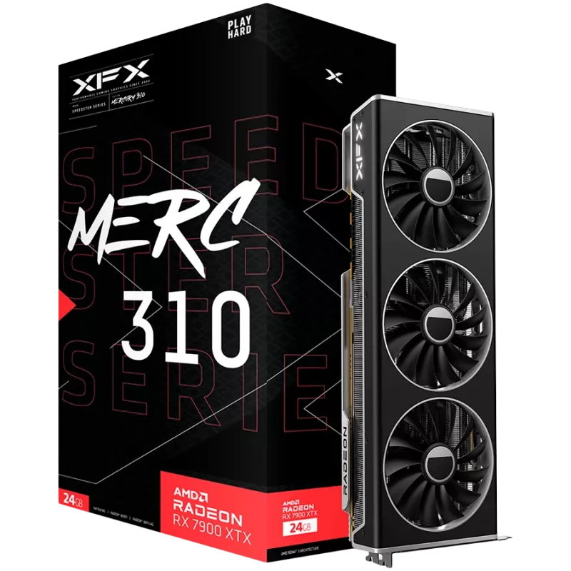 Tarjeta gráfica XFX Radeon RX 7900 XTX 24 GB GDDR6, PCIe 4.0, 384 bits, 355 W, 3 ventiladores