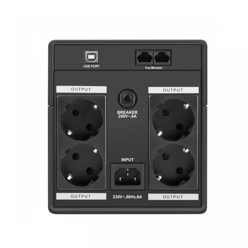 Sistema de alimentación ininterrumpida Armac H/1000F/LED (SAI) Line-Interactive 1 kVA 4 salidas AC