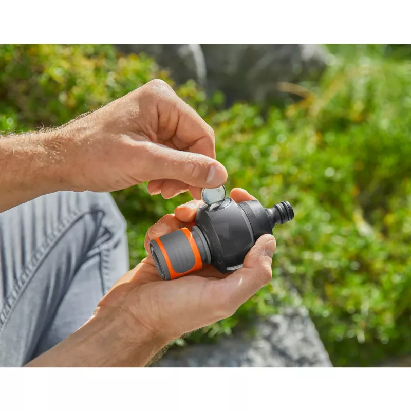 Gardena AquaCount 18350-20 Contador de agua, negro/gris/naranja