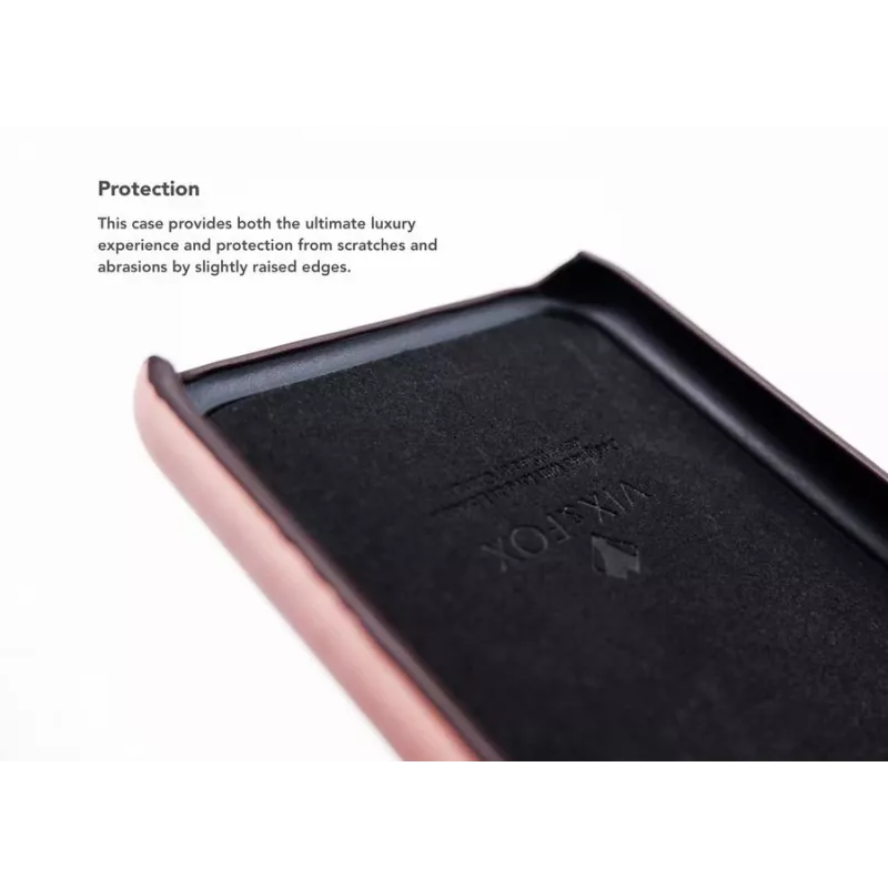 Carcasa trasera con ranura para tarjetas VixFox para iPhone X/XS — funda protectora rosa con compartimento para tarjetas