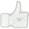 Reloj NeXtime 5185wi Mini Thumbs Up, 20,5x21 cm, pared, blanco/plata