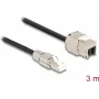 Cable DeLOCK conector RJ45 de montaje en campo a módulo Keystone conector hembra RJ45 Cat.6A 3 m