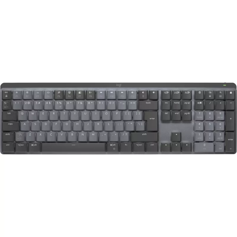 Logitech MX Mechanical Teclado, Oficina, RF Wireless, Bluetooth, QWERTY US International, Gris grafito