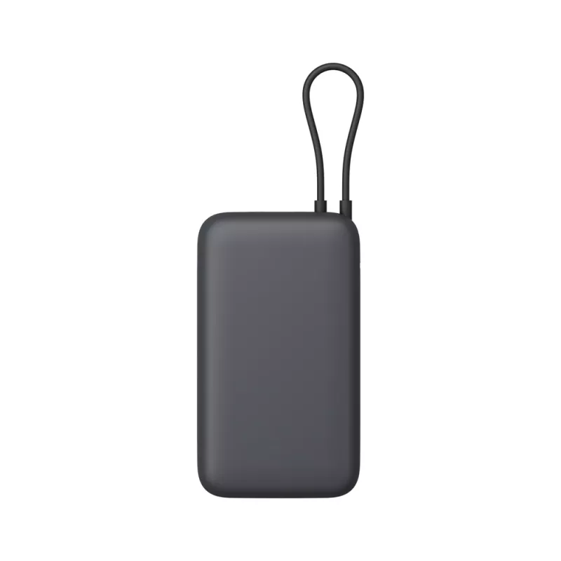 Batería externa Xiaomi 20000mAh con cable integrado, gris oscuro, modelo 61828