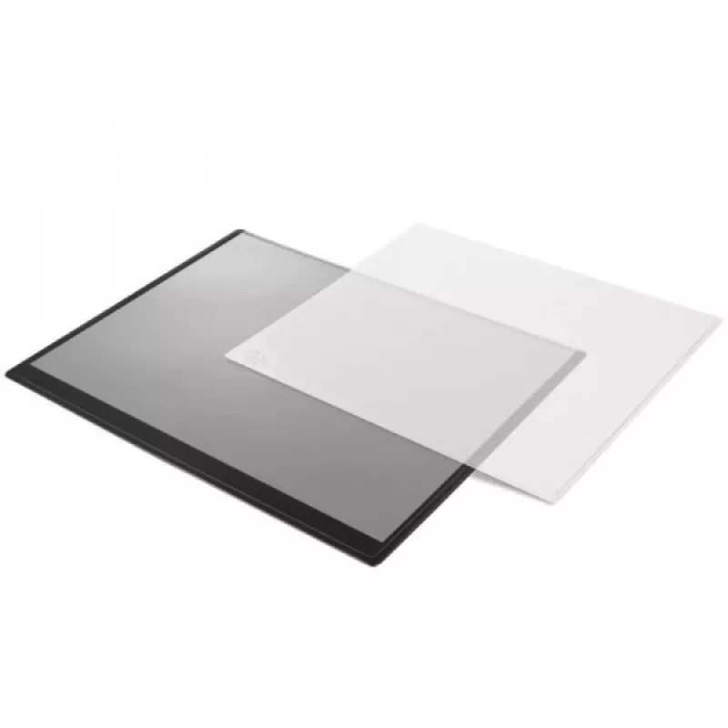 Alfombrilla de mesa Forpus, 50x63cm, negra con cubierta transparente Erhöht 1010-501