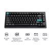 Teclado mecánico 75% Keychron Q1 Ultra 8K – USB + RF inalámbrico + Bluetooth, RGB, negro