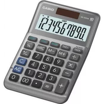 Calculadora básica Casio MS-100FM Desktop 10 dígitos gris