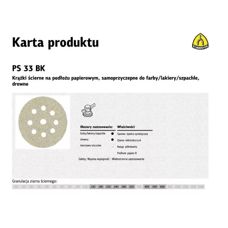 K.PUCK 225 PS33BK gr.150 OTW. GLS38 /50 uds.