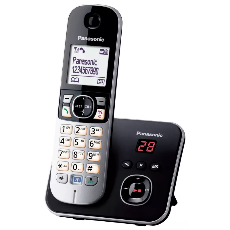 Teléfono DECT Panasonic KX-TG6821GB Negro