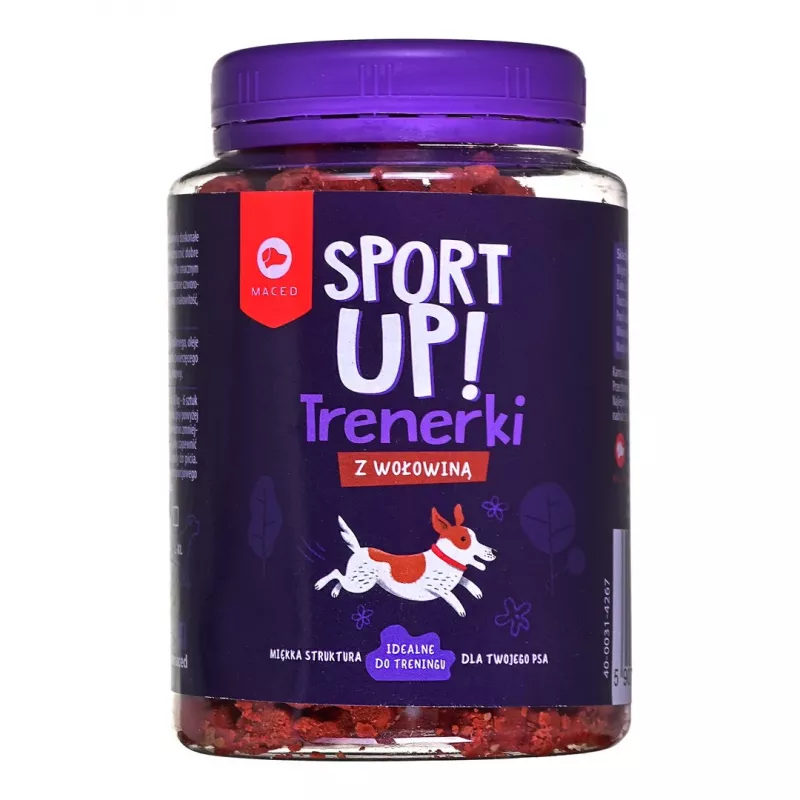 Premios de entrenamiento para perros MACED Sport Up! Ternera 300 g — premios con sabor a ternera para perros adultos