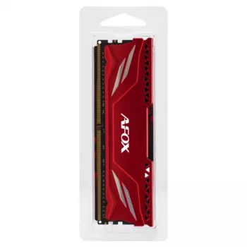 RAM DDR4 de sobremesa AFOX 16GB 3200MHz CL16 1x16GB 1,35 V sin búfer Rojo