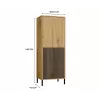 Vitrina KAMARO 2DK estrecha/GŁ roble ARTISAN