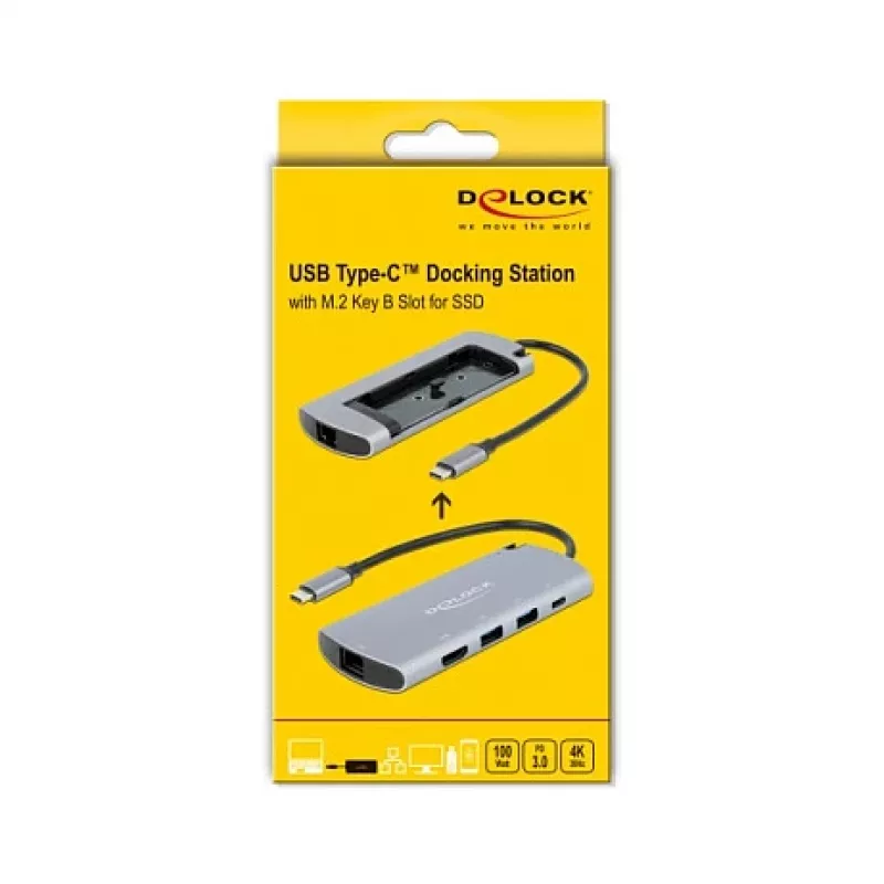 Estación de acoplamiento DeLOCK USB Type-C con ranura M.2