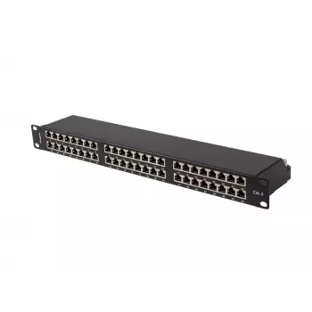 Patch panel LANBERG PPS5-1048-B 48 puertos 1U 19 pulgadas Cat5e FTP negro