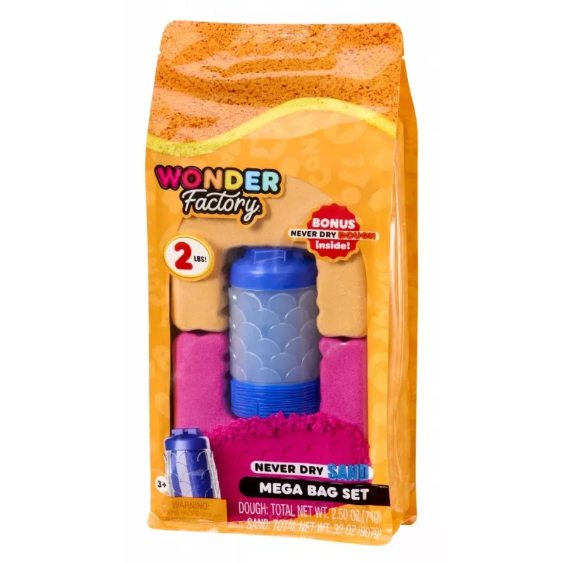 Arena cinética Wonder Factory bolsa de arena que nunca se seca, naranja rojo