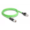 Cable de red DeLOCK M12 cable X-codificado 8 polos conector macho a conector macho RJ45 PUR (TPU) 1 m