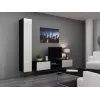 Armario cerrado Cama VIGO '180' 180/40/30 blanco/negro brillo