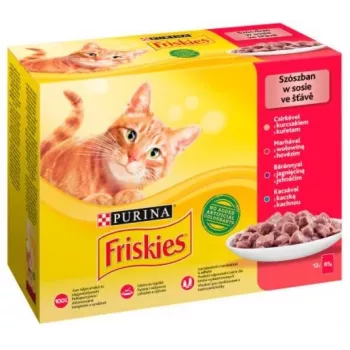 Friskies Mix Carne - Comida húmeda para gatos - 12 x 85 g