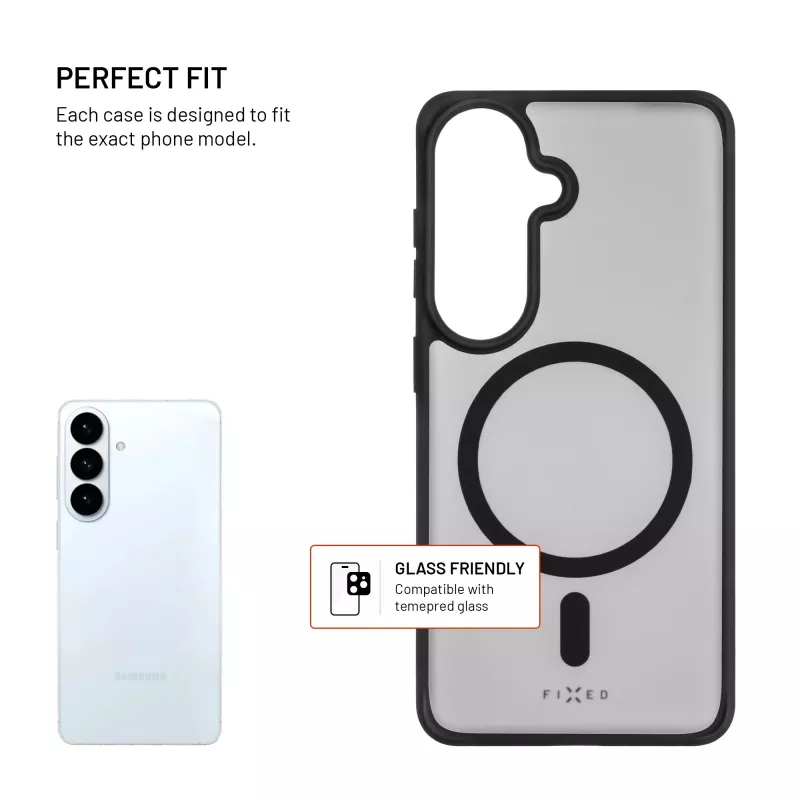 Fixed MagMisty | Funda trasera | Samsung | Galaxy S26 | Policarbonato/TPU | Negro