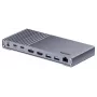 Docking station Unitek USB4 40Gb/s 14‑en‑1 — USB-C, 3× USB 10Gbps, 2× USB 5Gbps, 2× HDMI, RJ45, PD con fuente de alimentación de 120W
