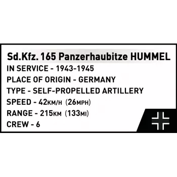 Set de construcción Cobi Panzerhaubitze Hummel 1118 piezas maqueta