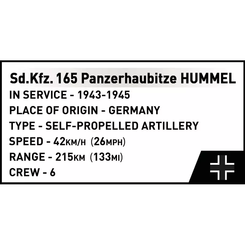 Set de construcción Cobi Panzerhaubitze Hummel 1118 piezas maqueta