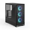 Caja de PC semitorre Fractal Design Pop 2 Air negra sólida — compatible con ATX, 3 ventiladores frontales de 120 mm, bahías de 2,5/3,5