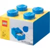 Cajón de escritorio LEGO 4, caja de almacenamiento azul, con tetones