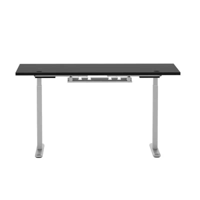 Mesa regulable en altura Up Up Bjorn Gris, tablero L Negro
