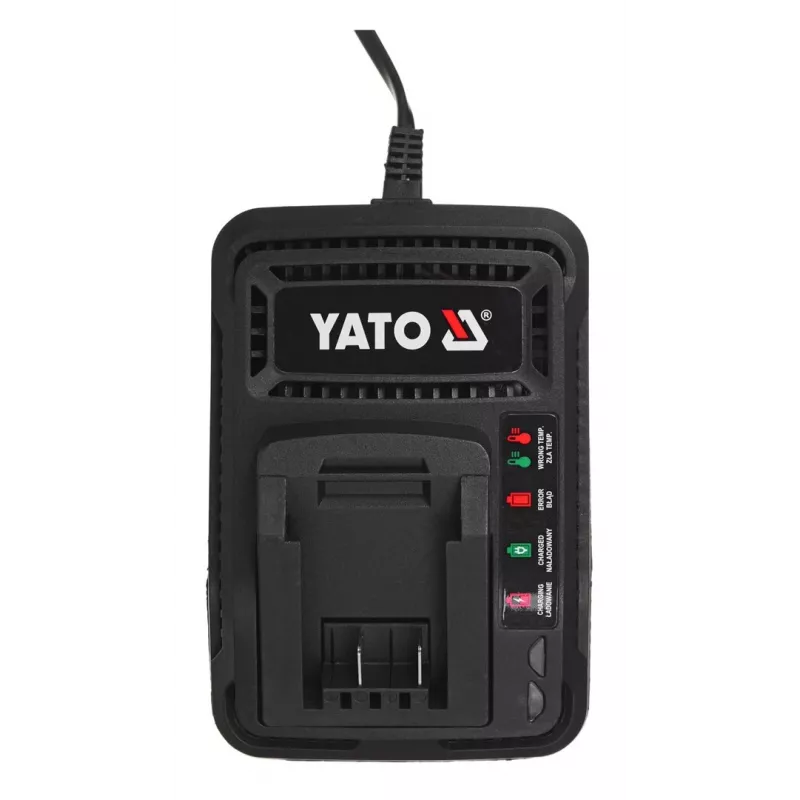 Amoladora angular YATO YT-82826, 18V Li-Ion 2Ah, disco de 125 mm, 10.000 rpm, rosca M14, carcasa de protección ajustable sin herramientas