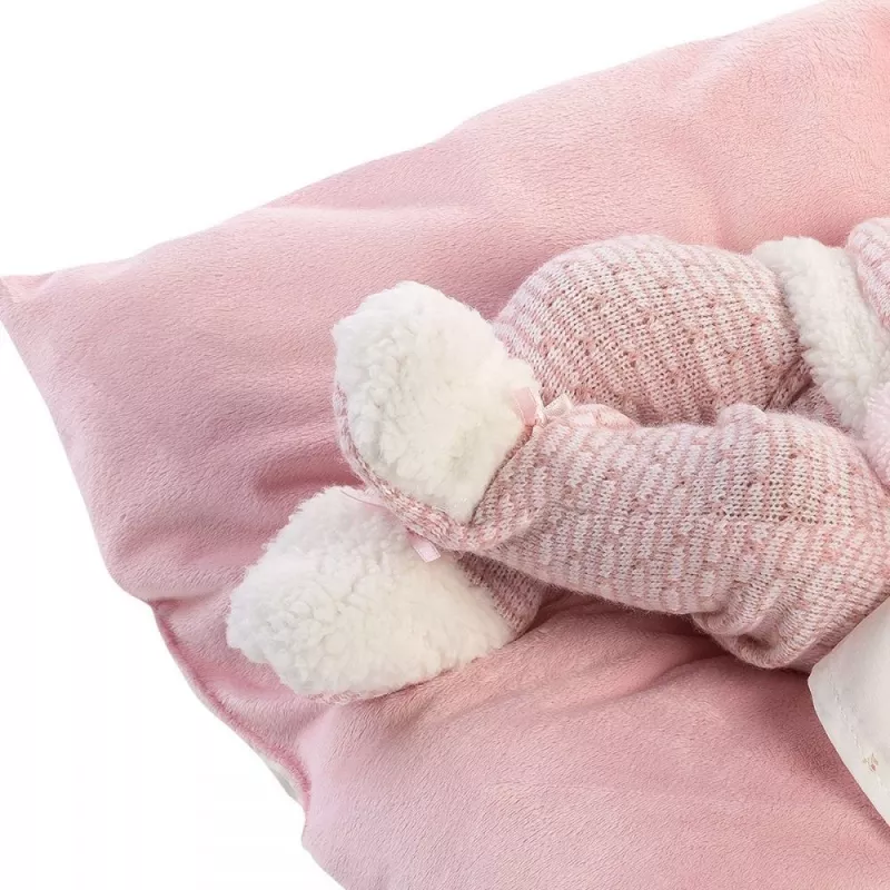 Muñeca 73860 muñeca bebé Nica sobre manta rosa 38 cm Llorens