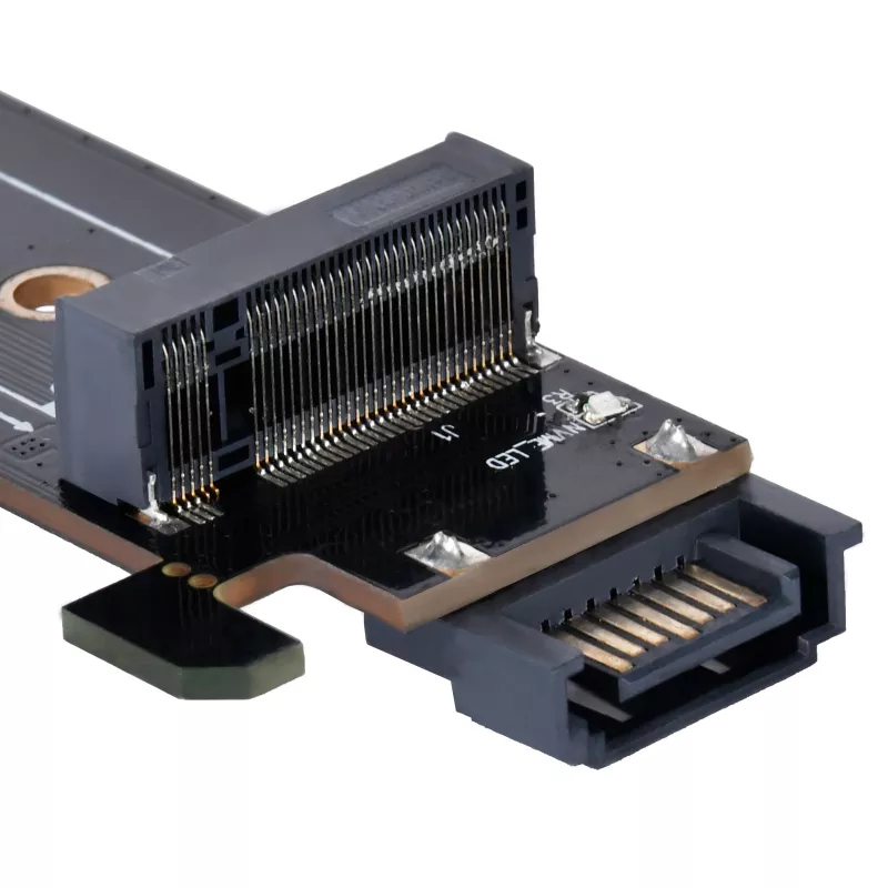 Tarjeta adaptadora Silverstone SST-ECM28 M.2/SATA, PCIe 4.0, 1x M-Key, 1x SATA