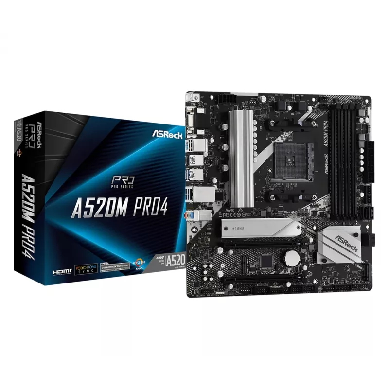 Placa base ASRock A520M PRO4 Socket AM4 micro ATX