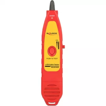 Delock 86109 buscador de cables para el comprobador de cables 86108, rojo/amarillo